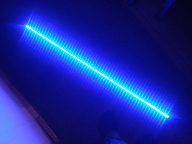 1 Meter led buis acryl met 5050 60 leds blauw VEO18
